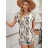 image:imageWIHOLL Womens Tops Dressy Casual Petal Sleeve Summer Spring Short Sleeve V Neck Shirts Work Business Vacation Clothes 2026Floral Ripple