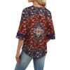 image:imageWIHOLL Womens Tops Eyelet Lace V Neck Bell Sleeve Blouses Dressy Casual Work Shirt 2026 Summer Spring Fashion Clothing03burgundy Boho