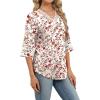 image:imageWIHOLL Womens Tops Eyelet Lace V Neck Bell Sleeve Blouses Dressy Casual Work Shirt 2026 Summer Spring Fashion Clothing03pink Paisley