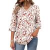 image:imageWIHOLL Womens Tops Eyelet Lace V Neck Bell Sleeve Blouses Dressy Casual Work Shirt 2026 Summer Spring Fashion Clothing03pink Paisley