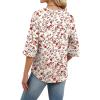 image:imageWIHOLL Womens Tops Eyelet Lace V Neck Bell Sleeve Blouses Dressy Casual Work Shirt 2026 Summer Spring Fashion Clothing03pink Paisley