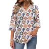 image:imageWIHOLL Womens Tops Eyelet Lace V Neck Bell Sleeve Blouses Dressy Casual Work Shirt 2026 Summer Spring Fashion ClothingBohopaisley