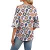 image:imageWIHOLL Womens Tops Eyelet Lace V Neck Bell Sleeve Blouses Dressy Casual Work Shirt 2026 Summer Spring Fashion ClothingBohopaisley