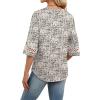 image:imageWIHOLL Womens Tops Eyelet Lace V Neck Bell Sleeve Blouses Dressy Casual Work Shirt 2026 Summer Spring Fashion ClothingCream Houndstooth