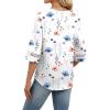image:imageWIHOLL Womens Tops Eyelet Lace V Neck Bell Sleeve Blouses Dressy Casual Work Shirt 2026 Summer Spring Fashion ClothingWhite Greenery