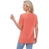 image:imageWIHOLL Womens Tops Short Sleeve T Shirts Pleated Dressy Casual Round Neck Summer Clothes Outfits Blouses Loose FitAcroal
