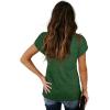 image:imageWIHOLL Womens Tops V Neck Summer Petal Sleeve Casual TshirtsGreen