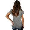 image:imageWIHOLL Womens Tops V Neck Summer Petal Sleeve Casual TshirtsGrey