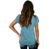 image:imageWIHOLL Womens Tops V Neck Summer Petal Sleeve Casual TshirtsGreygreen