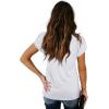 image:imageWIHOLL Womens Tops V Neck Summer Petal Sleeve Casual TshirtsWhite