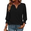 image:imageWIHOLL 34 Length Sleeve Womens Tops Summer Shirts Spring Vacation Outfits Dressy Casual Trendy Fall S3XL01black