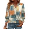 image:imageWIHOLL 34 Length Sleeve Womens Tops Summer Shirts Spring Vacation Outfits Dressy Casual Trendy Fall S3XL01orange and Blue Plaid