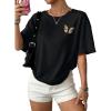 Butterfly Print Black