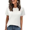 image:imageWIHOLL Short Sleeve Sweater for Women Trendy Summer Tops 2026 Early Spring Fashion Business Casual Outfits01  Off White