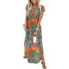 Floral Blue Orange