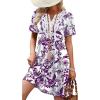 1-purple Ethnic Floral