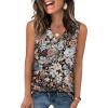 image:imageWIHOLL Tank Tops for Women Summer V Neck T Shirts Trendy Sleeveless Basic Tees Fashion Clothing5velvet Flowers