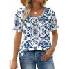 B - Blue Floral Print