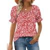 B - Red White Floral