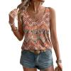 image:imageWIHOLL Womens Tank Tops Loose Casual Summer Tops Eyelet V Neck Basic Sleeveless Shirts Trendy 2026Printboho
