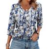 Floral Blue Beige