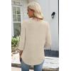 image:imageWIHOLL 34 Length Sleeve Womens Tops Lightweight Spring Outfits Plus Size Casual Summer TShirtsBeige
