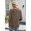 image:imageWIHOLL 34 Length Sleeve Womens Tops Lightweight Spring Outfits Plus Size Casual Summer TShirtsCoffee