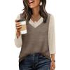 image:imageWIHOLL 34 Length Sleeve Womens Tops Lightweight Spring Outfits Plus Size Casual Summer TShirtsCoffee Beige