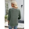 image:imageWIHOLL 34 Length Sleeve Womens Tops Lightweight Spring Outfits Plus Size Casual Summer TShirtsGreen