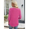 image:imageWIHOLL 34 Length Sleeve Womens Tops Lightweight Spring Outfits Plus Size Casual Summer TShirtsHot Pink