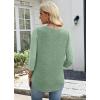 image:imageWIHOLL 34 Length Sleeve Womens Tops Lightweight Spring Outfits Plus Size Casual Summer TShirtsLight Green