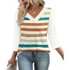 image:imageWIHOLL 34 Length Sleeve Womens Tops Lightweight Spring Outfits Plus Size Casual Summer TShirtsPrint 01