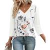 image:imageWIHOLL 34 Length Sleeve Womens Tops Lightweight Spring Outfits Plus Size Casual Summer TShirtsPrint 02