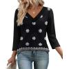 image:imageWIHOLL 34 Length Sleeve Womens Tops Lightweight Spring Outfits Plus Size Casual Summer TShirtsPrint 03