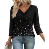 image:imageWIHOLL 34 Length Sleeve Womens Tops Lightweight Spring Outfits Plus Size Casual Summer TShirtsPrint 04