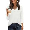 image:imageWIHOLL 34 Length Sleeve Womens Tops Lightweight Spring Outfits Plus Size Casual Summer TShirtsWhite
