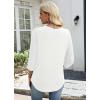image:imageWIHOLL 34 Length Sleeve Womens Tops Lightweight Spring Outfits Plus Size Casual Summer TShirtsWhite