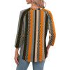 image:imageWIHOLL 34 Length Sleeve Womens Tops Summer Basic Business Casual Blouses 2025 FashionBpatternedkhaki Stripe