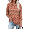image:imageWIHOLL 34 Length Sleeve Womens Tops Summer Basic Business Casual Blouses 2025 FashionCpatternedboho Floral