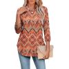image:imageWIHOLL 34 Length Sleeve Womens Tops Summer Basic Business Casual Blouses 2025 FashionCpatternedboho Floral