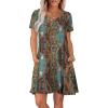image:imageWIHOLL Boho Summer Dresses for Women Casual Loose T Shirt Dress with Pockets Beach Vacation Outfits S4XL01boho Multicolor