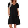 image:imageWIHOLL Boho Summer Dresses for Women Casual Loose T Shirt Dress with Pockets Beach Vacation Outfits S4XL02black