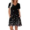 image:imageWIHOLL Boho Summer Dresses for Women Casual Loose T Shirt Dress with Pockets Beach Vacation Outfits S4XL03black Floral
