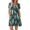 image:imageWIHOLL Boho Summer Dresses for Women Casual Loose T Shirt Dress with Pockets Beach Vacation Outfits S4XL04black Blue Sparkle