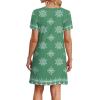 image:imageWIHOLL Boho Summer Dresses for Women Casual Loose T Shirt Dress with Pockets Beach Vacation Outfits S4XL04green Snowflake