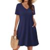 image:imageWIHOLL Boho Summer Dresses for Women Casual Loose T Shirt Dress with Pockets Beach Vacation Outfits S4XL04navy Blue