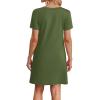 image:imageWIHOLL Boho Summer Dresses for Women Casual Loose T Shirt Dress with Pockets Beach Vacation Outfits S4XL04olive Green
