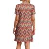 image:imageWIHOLL Boho Summer Dresses for Women Casual Loose T Shirt Dress with Pockets Beach Vacation Outfits S4XL04orange Ethnic