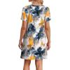 image:imageWIHOLL Boho Summer Dresses for Women Casual Loose T Shirt Dress with Pockets Beach Vacation Outfits S4XL04watercolor Floral