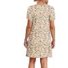 image:imageWIHOLL Boho Summer Dresses for Women Casual Loose T Shirt Dress with Pockets Beach Vacation Outfits S4XL05khaki Floral